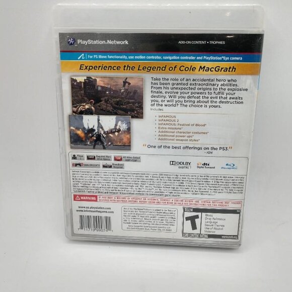 Infamous 2 PS3 Collection Includes Festival Of Blood Action Adventure Game - Picture 2 of 3